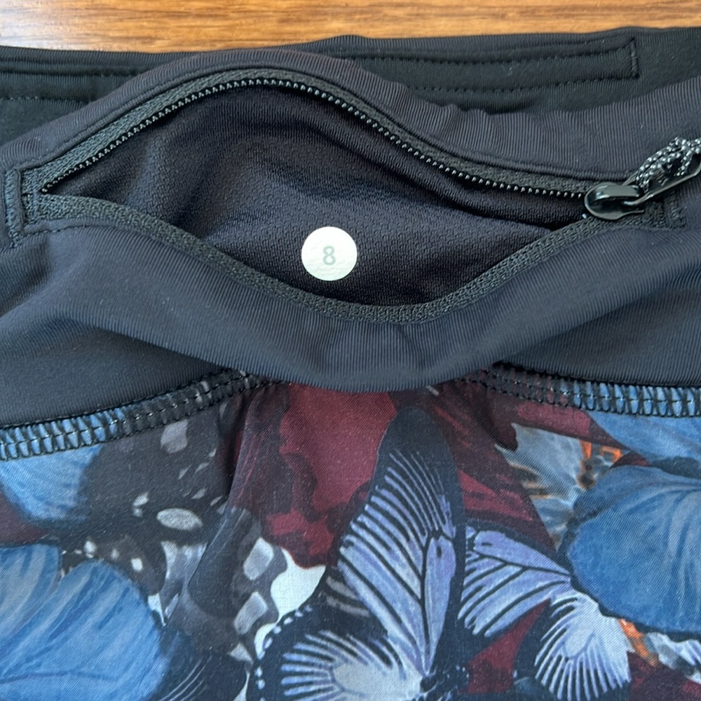 🖤LULULEMON PACE RIVAL SKIRT/SKORT*TALL-BIGGIE SO FLY BUTTERFLY PIZZAZ/BLACK-8🖤 - Picture 12 of 15